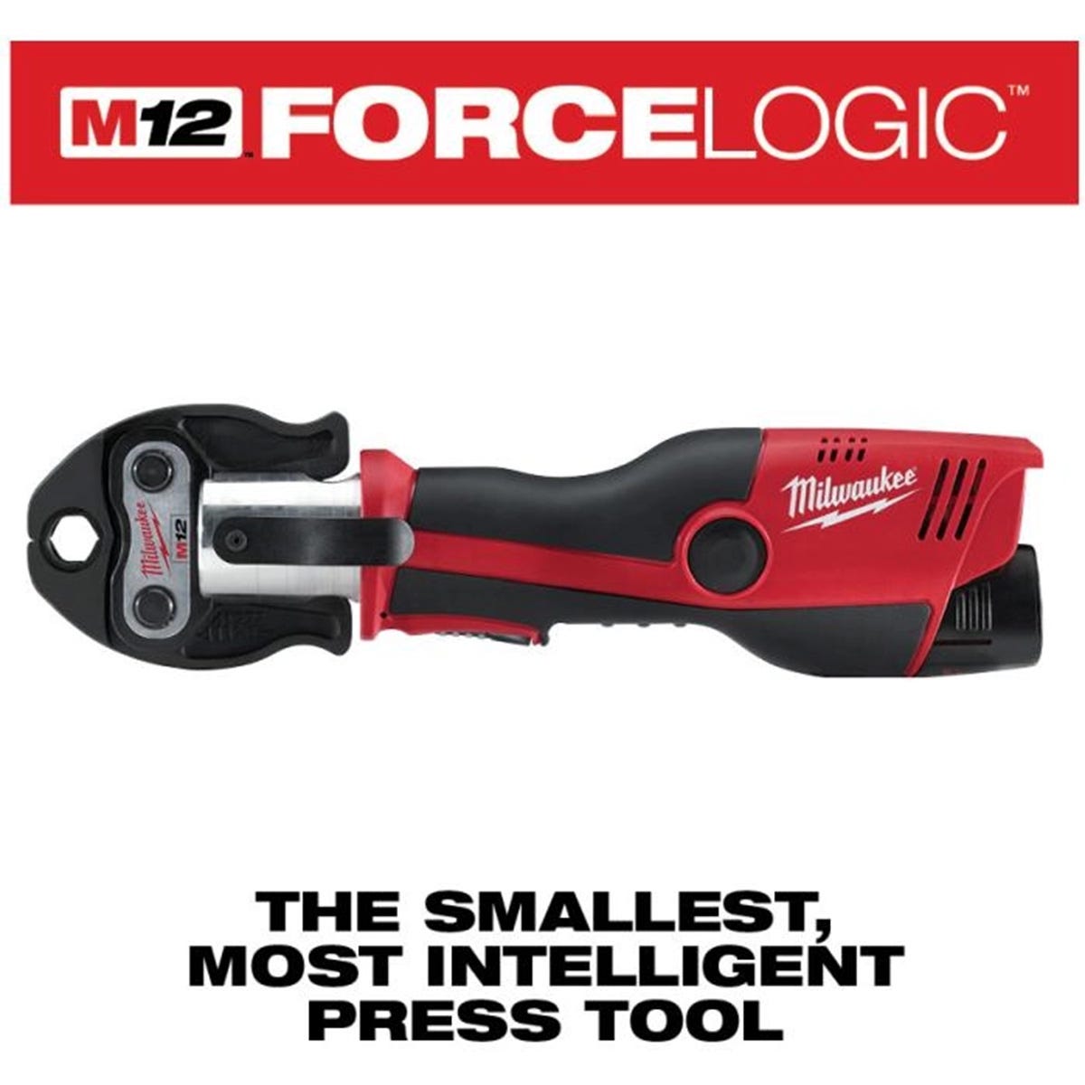 Milwaukee 2473-22 M12 FORCE LOGIC Press Tool Kit with Jaws and M12 Cordless Copper Tubing Cutter