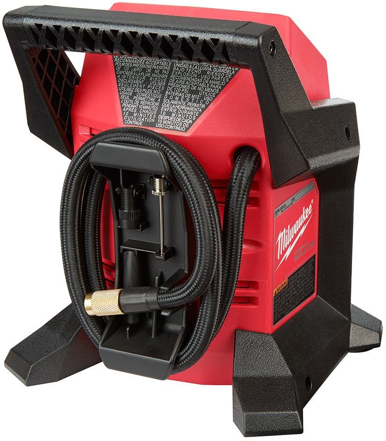 Milwaukee 2475-20 M12 Cordless Compact Tire Inflator, Tool Only