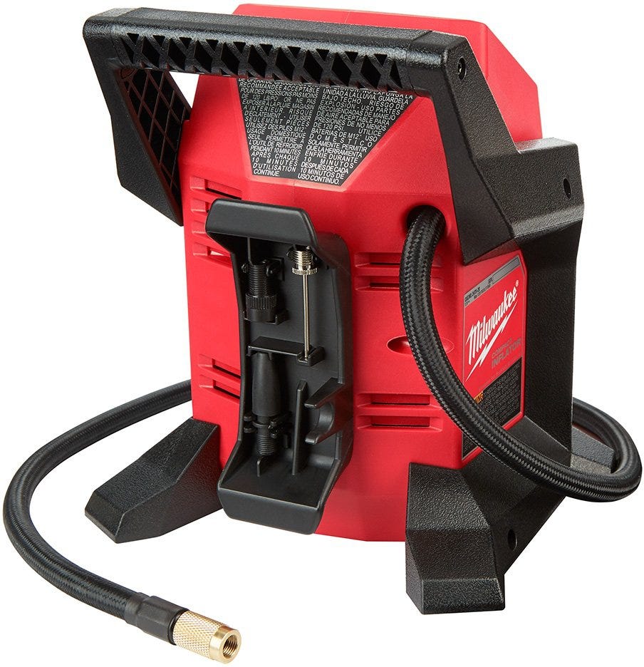 Milwaukee 2475-20 M12 Cordless Compact Tire Inflator, Tool Only