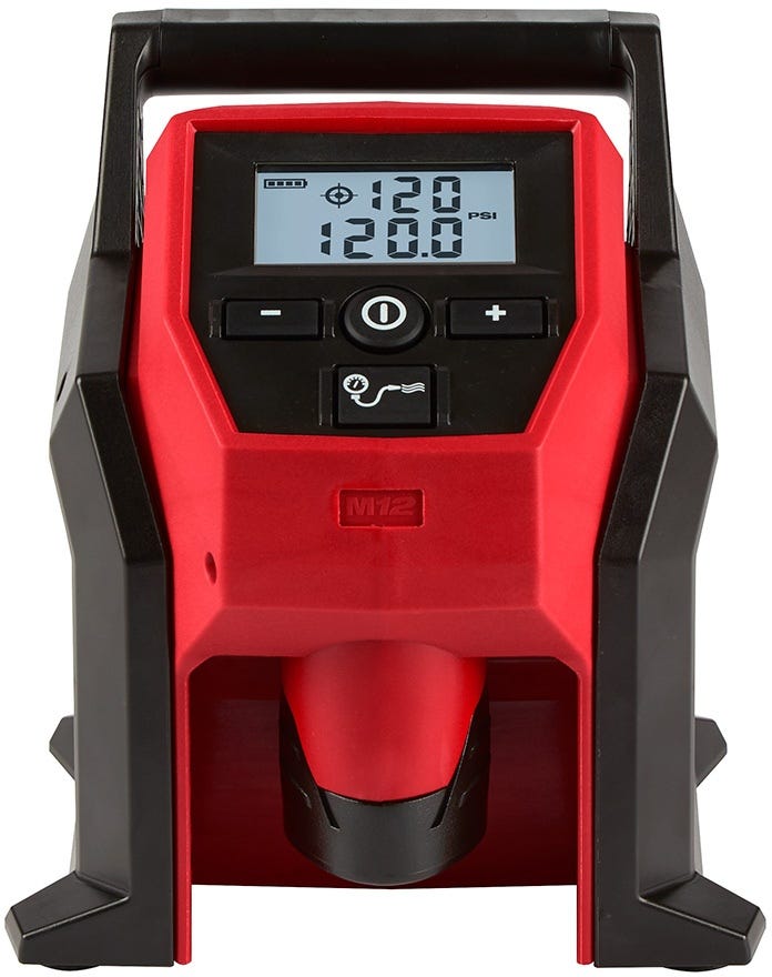 Milwaukee 2475-20 M12 Cordless Compact Tire Inflator, Tool Only