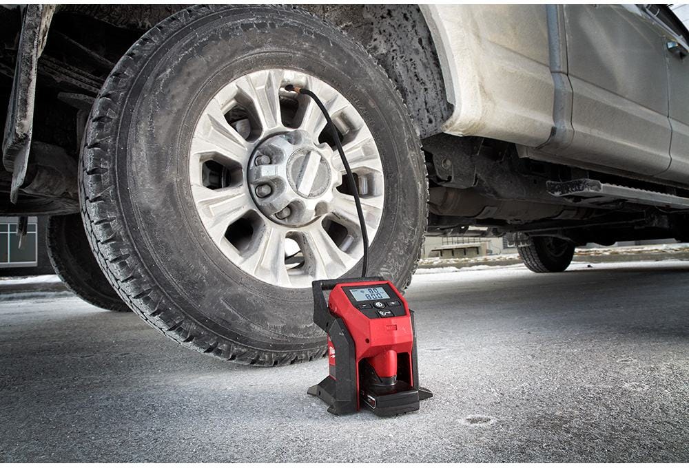 Milwaukee 2475-20 M12 Cordless Compact Tire Inflator, Tool Only