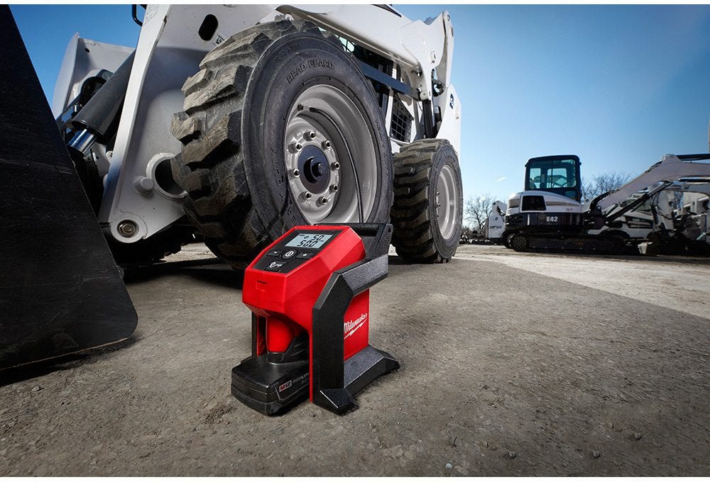 Milwaukee 2475-20 M12 Cordless Compact Tire Inflator, Tool Only