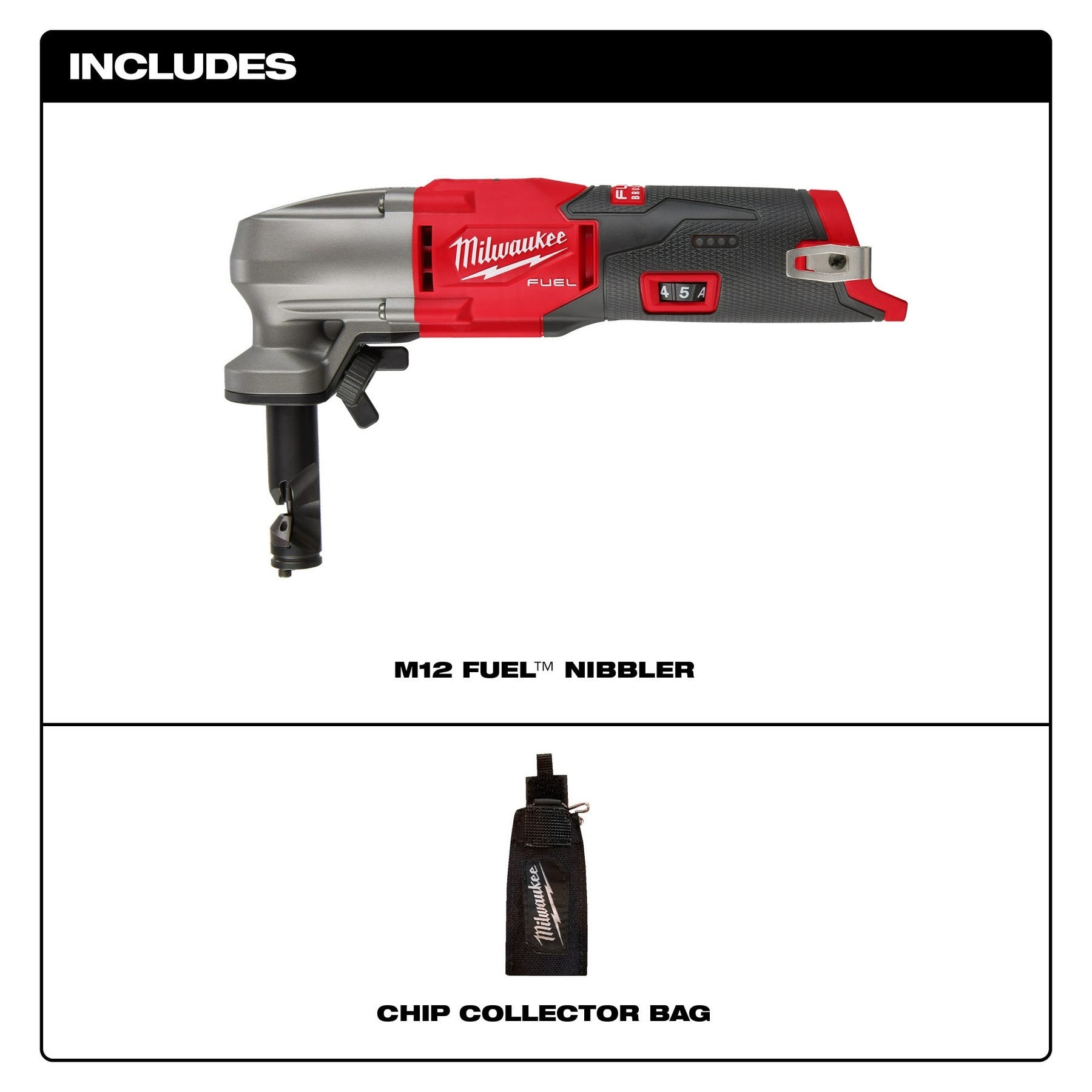 Milwaukee 2476-20 M12 FUEL 16 Gauge Variable Speed Nibbler, Tool Only