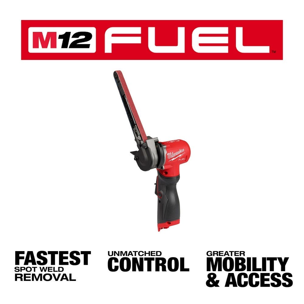Milwaukee M12 FUEL 1/2" X 18" Bandfile Belt Sander with XC 5.0Ah Battery Pack