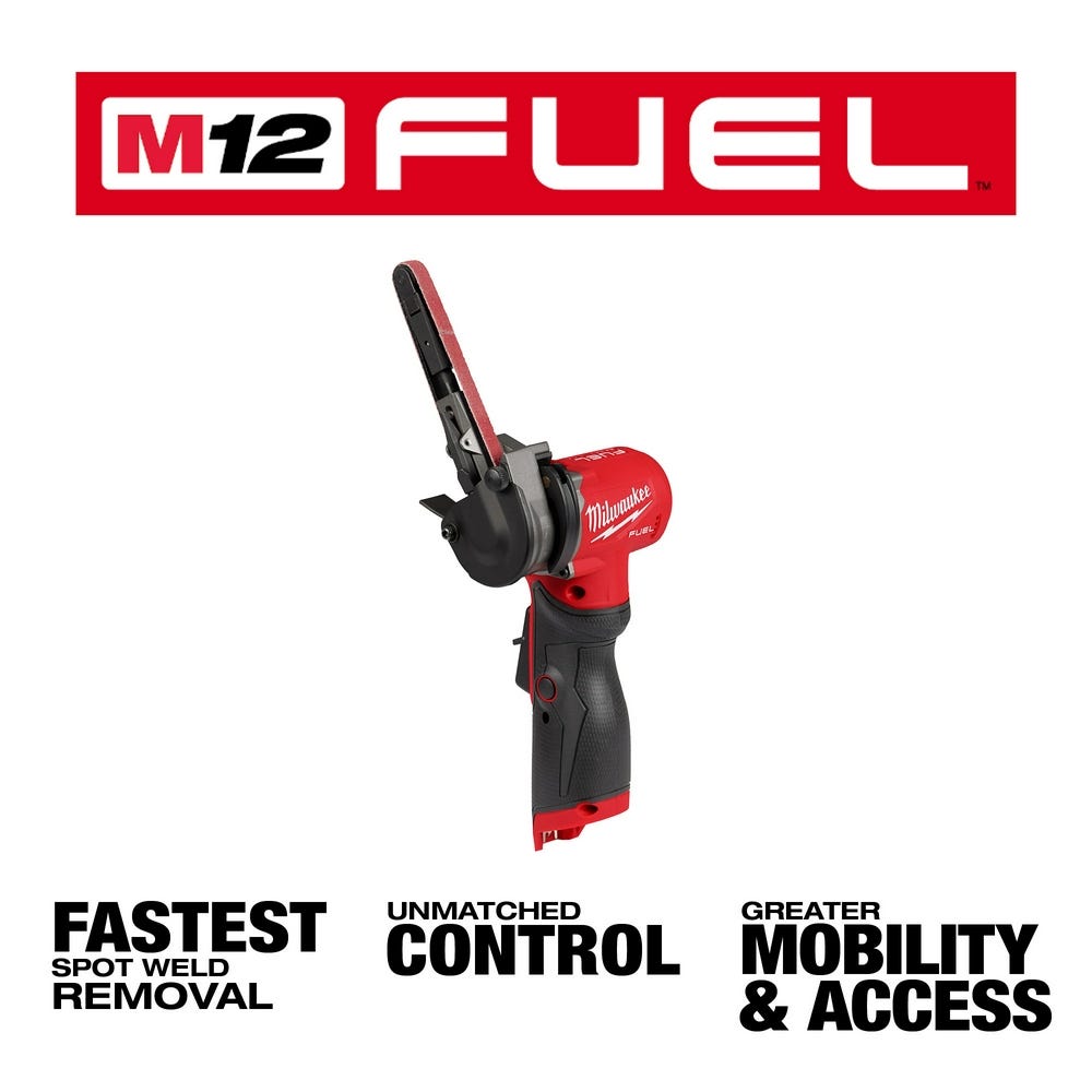 Milwaukee 2483-20 M12 FUEL 3/8" X 13" Bandfile Belt Sander, Tool Only
