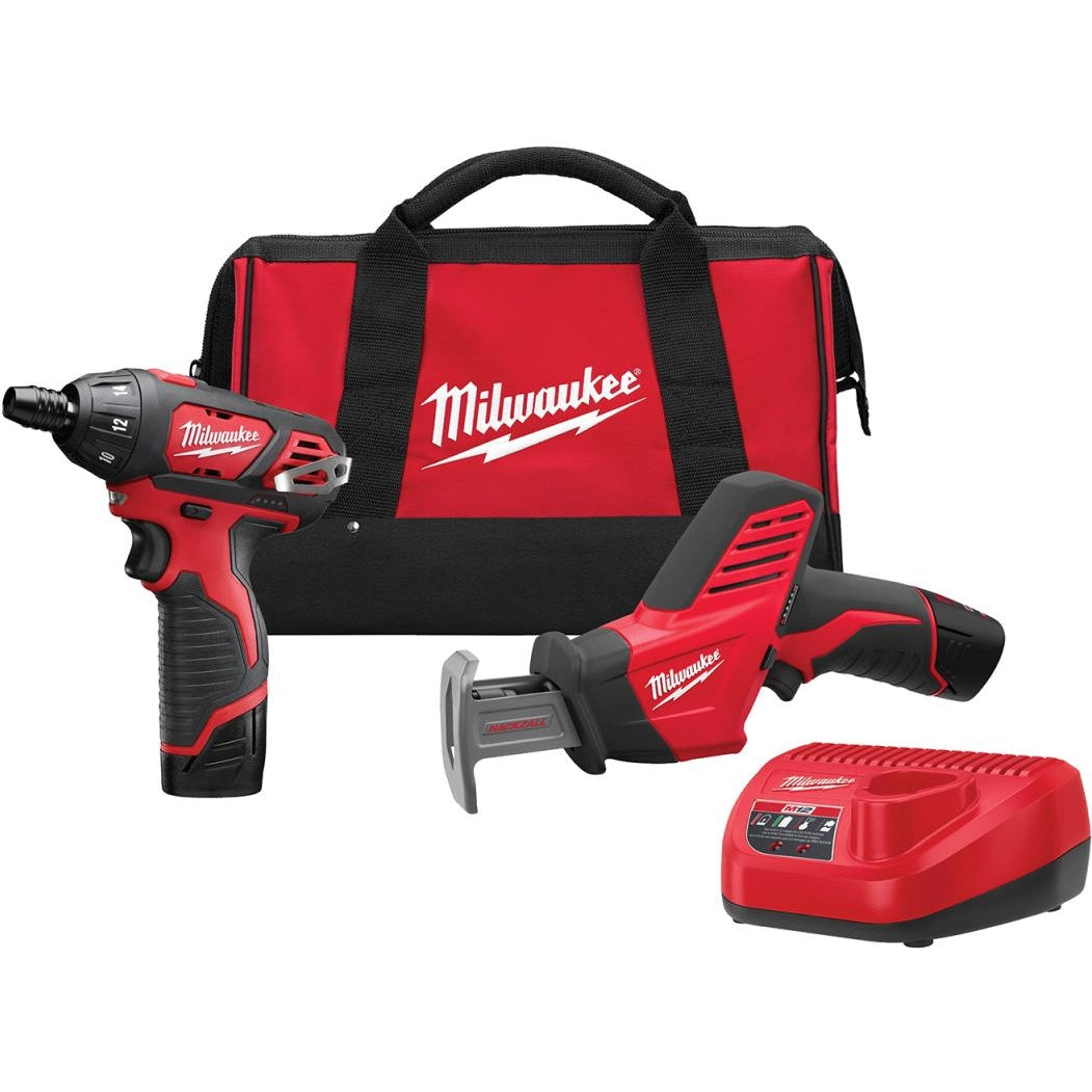 Milwaukee 2490-22 M12 Cordless 2-Tool Combo Kit