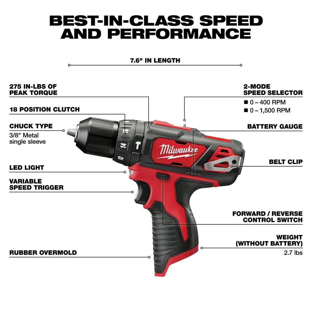 Milwaukee 2497-22 M12 Cordless 2-Tool Combo Kit