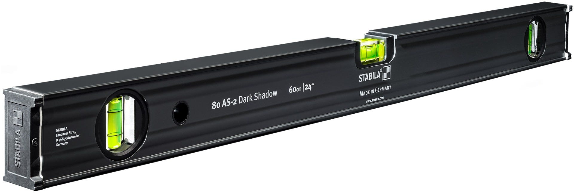 Stabila 29300 2-Piece Dark Shadow Type 80AS-2 24 in. / 48 in. Level Set