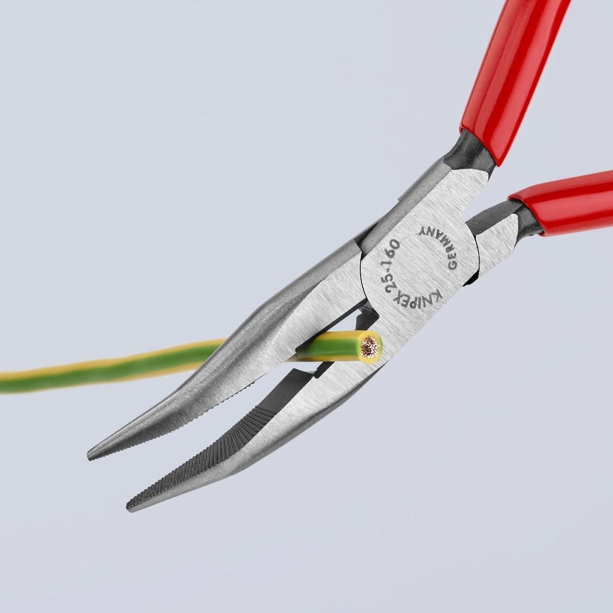 Knipex 25 21 160 Long Nose 40&deg; Angled Pliers with Cutter