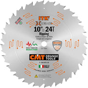 CMT Woodworking Cutting Tools 250.024.10 10 in. 24-Tooth ITK Ripping Saw Blade