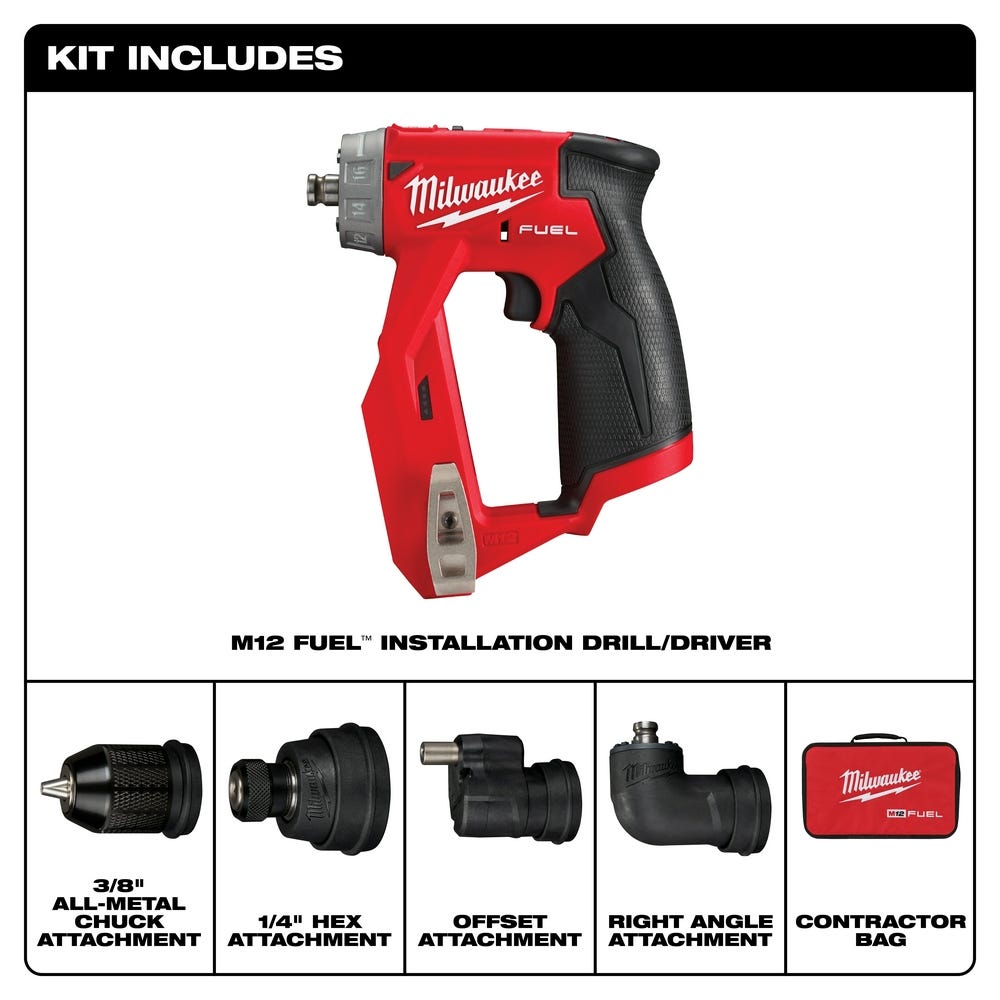 Milwaukee 2505-20 M12 FUEL Brushless Installation 5-in-1 Drill / Driver, Tool Only