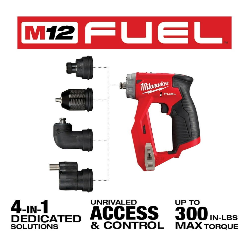 Milwaukee 2505-20 M12 FUEL Brushless Installation 5-in-1 Drill / Driver, Tool Only