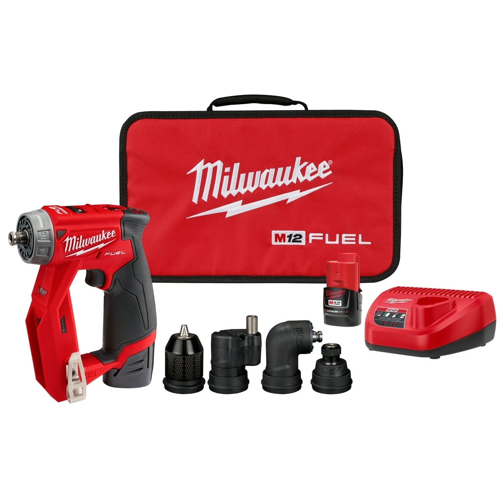 Milwaukee 2505-22 M12 FUEL Brushless Installation 5-in-1 Drill / Driver 2.0Ah Kit