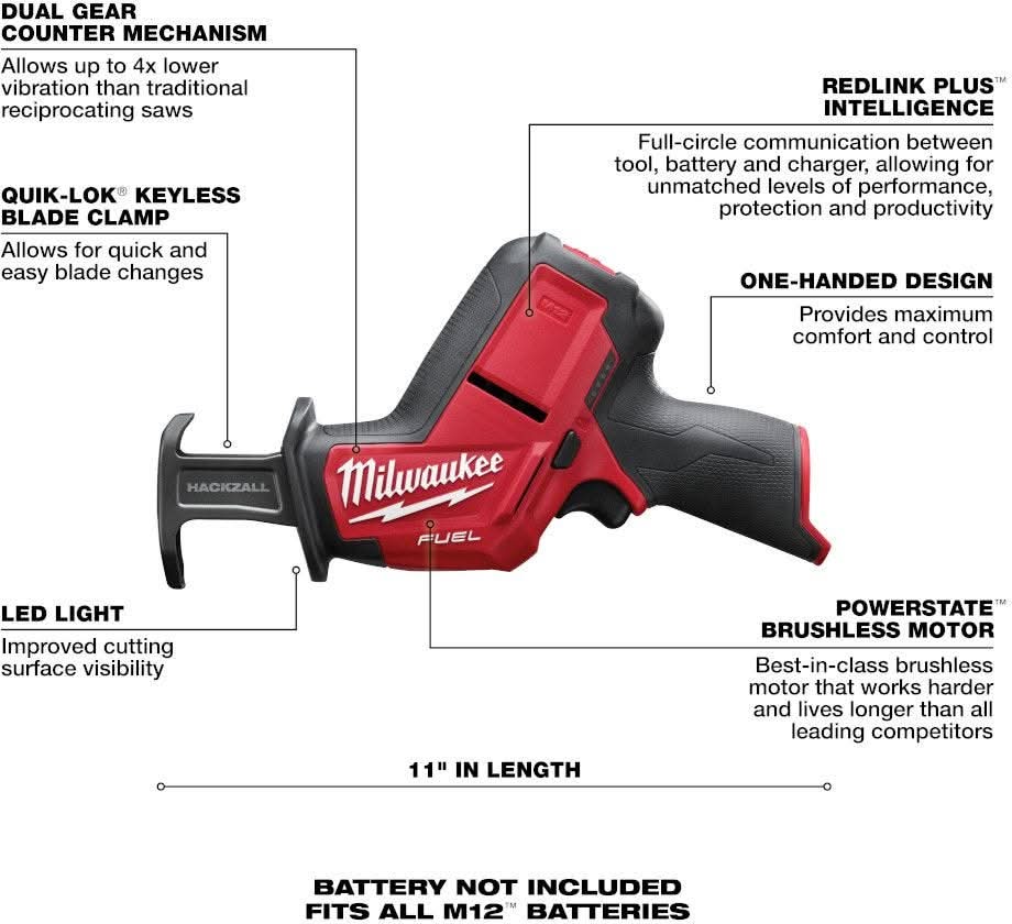 Milwaukee 2520-20 M12 FUEL Hackzall Reciprocating Saw