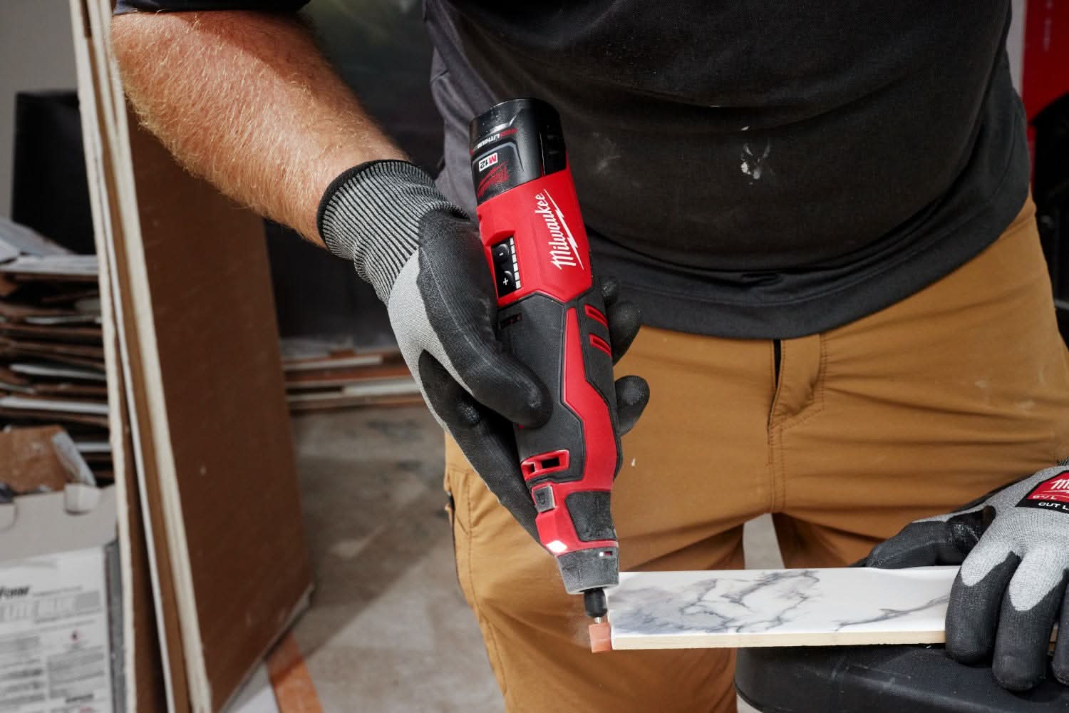 Milwaukee M12 Brushless Rotary Tool with XC 4.0Ah Battery and Charger Starter Kit