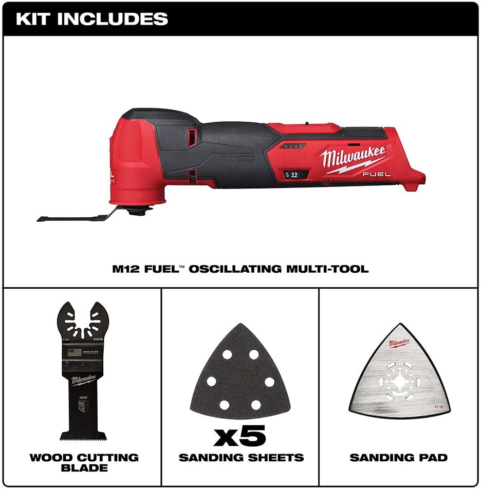 Milwaukee 2526-20 M12 FUEL Brushless Oscillating Multi-Tool, Tool Only (PROMO)