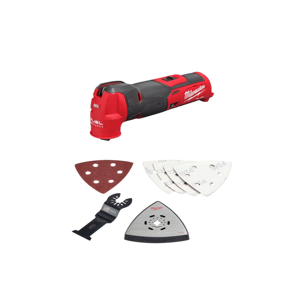 Milwaukee 2526-20 M12 FUEL Brushless Oscillating Multi-Tool w/ 6-Piece Open-Lok Multi-Tool Blades
