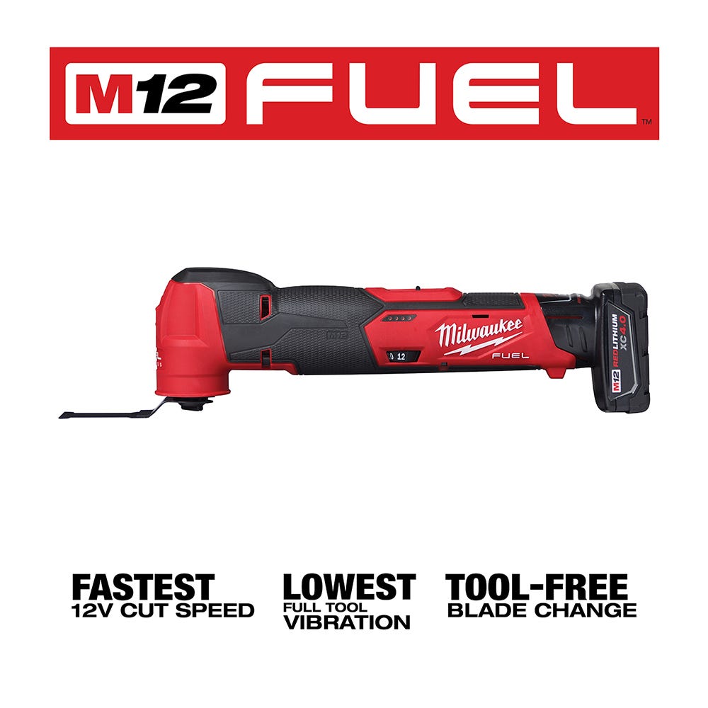 Milwaukee 2526-21XC M12 FUEL Brushless Oscillating Multi-Tool 4.0Ah Kit