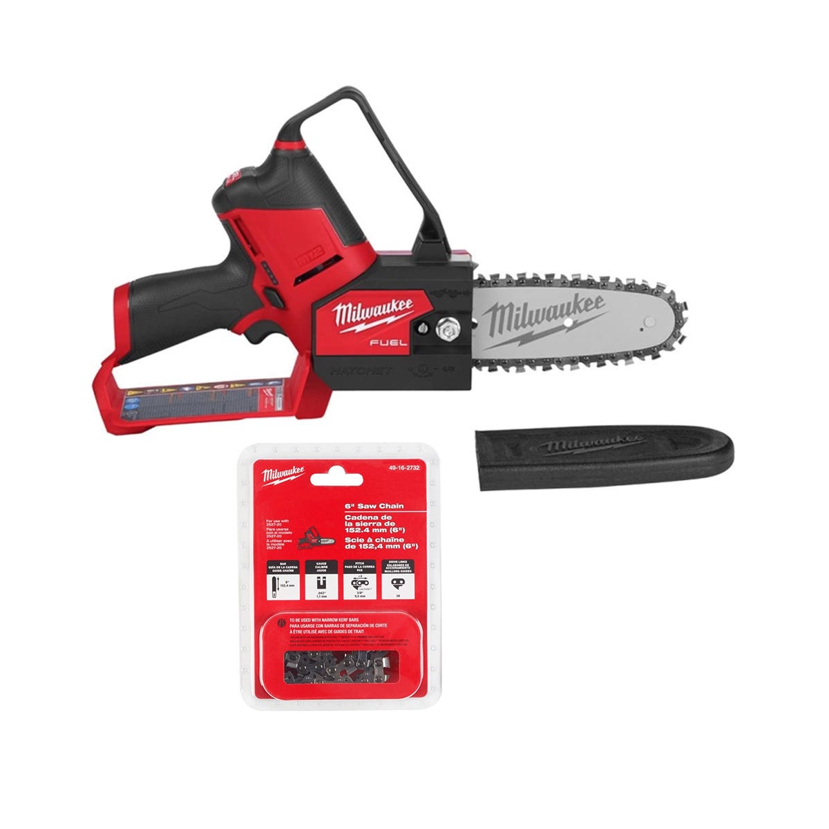 M12 FUEL HATCHET 6" Pruning Saw (Tool-Only) and 6" Saw Chain Kit