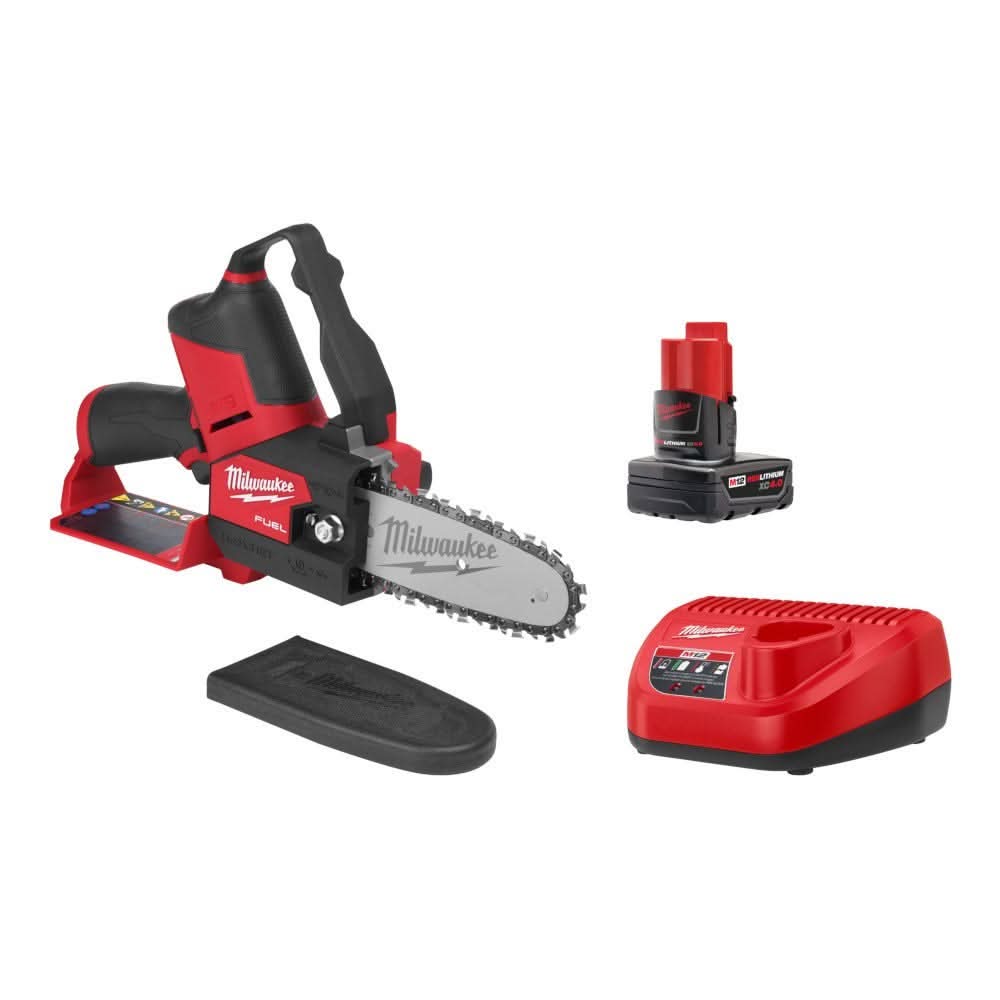 Milwaukee M12 FUEL HATCHET 6 in. Pruning Saw 4.0Ah Kit plus M12 REDLITHIUM Starter Pack