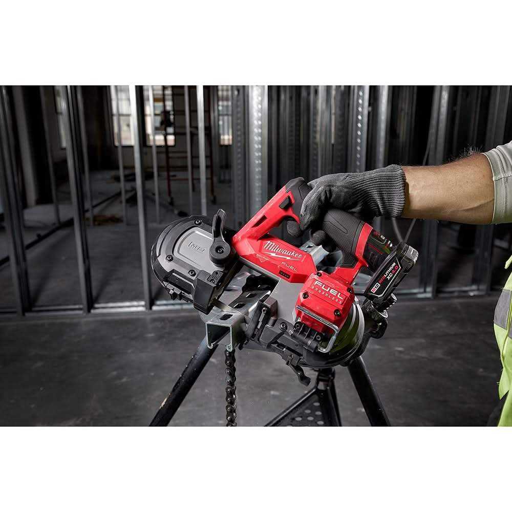 Milwaukee M12 FUEL Compact Band Saw 4.0Ah Kit with Blade 3-Pack and Reamer Attachment