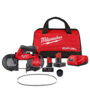 Milwaukee M12 FUEL Compact Band Saw 4.0Ah Kit with Blade 3-Pack and Reamer Attachment