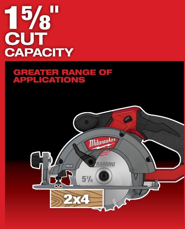 Milwaukee 2530-20 M12 FUEL 5-3/8" Circular Saw - Tool Only (PROMO)