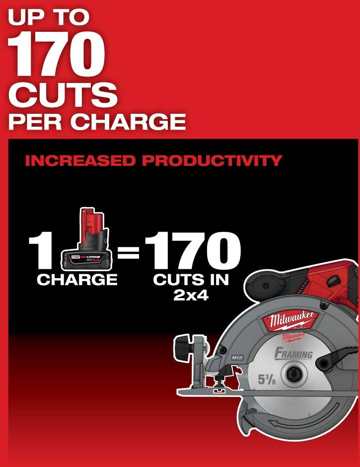 Milwaukee 2530-20 M12 FUEL 5-3/8" Circular Saw - Tool Only (PROMO)