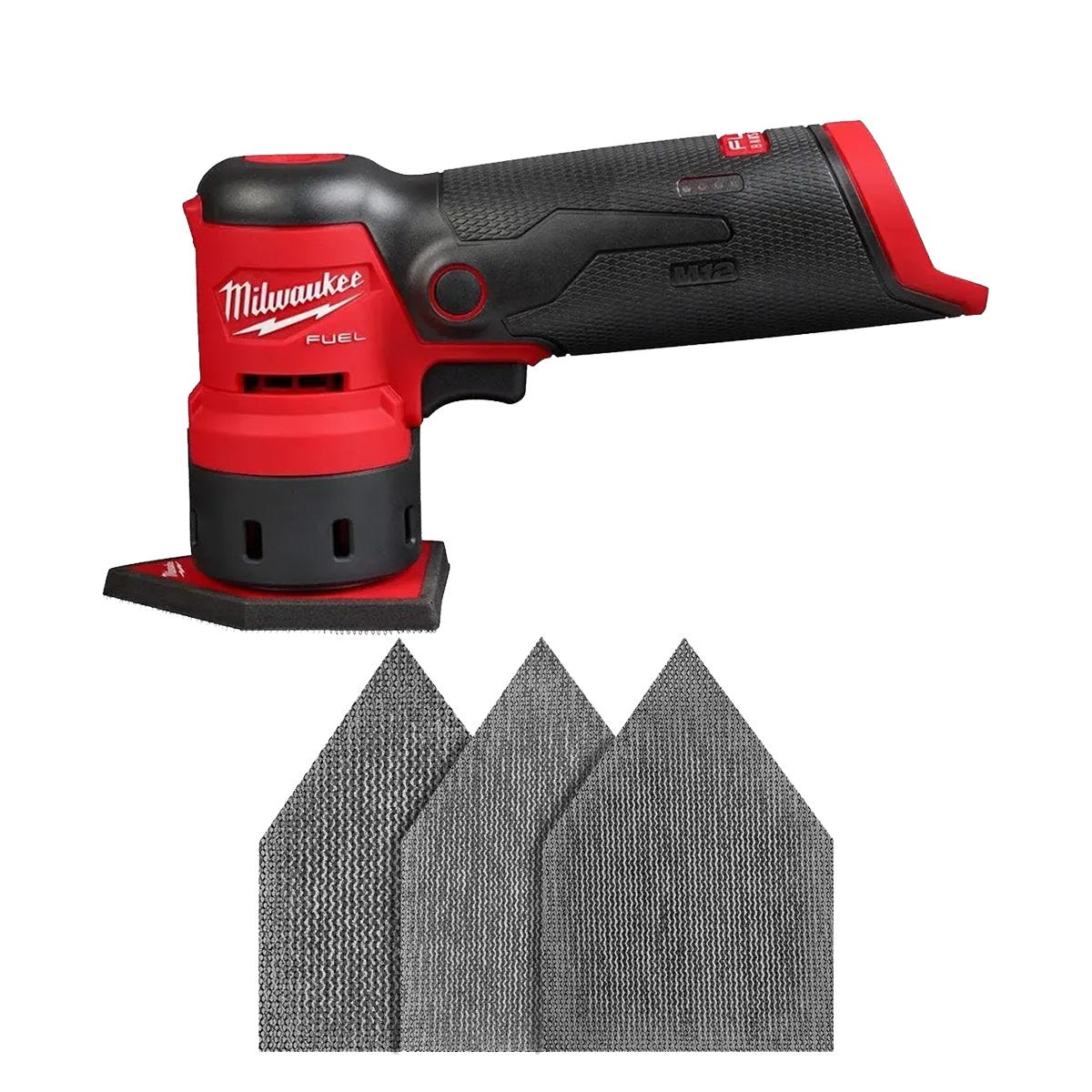 Milwaukee M12 FUEL Orbital Detail Sander with 36-Piece Sandpaper Assortment