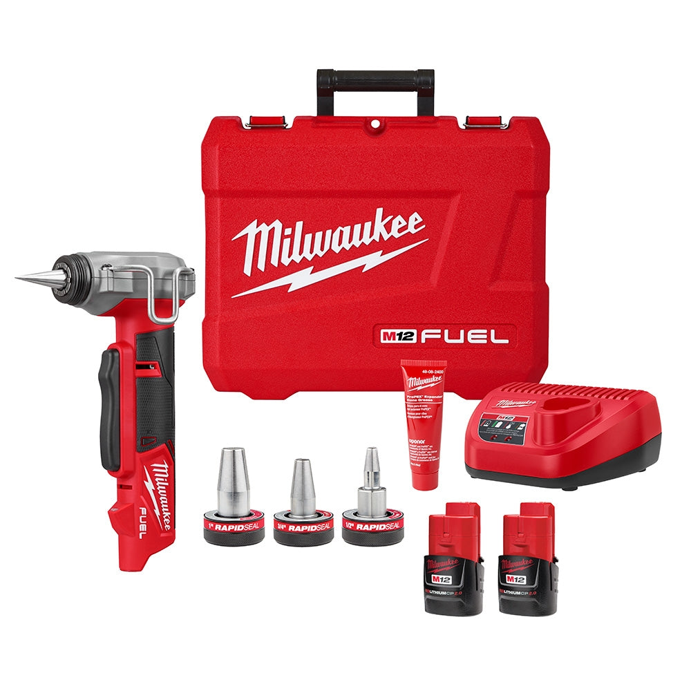 Milwaukee 2532-22 M12 FUEL ProPEX Expander with 1/2-Inch-1-Inch RAPID SEAL ProPEX Expander Head 2.0Ah Kit