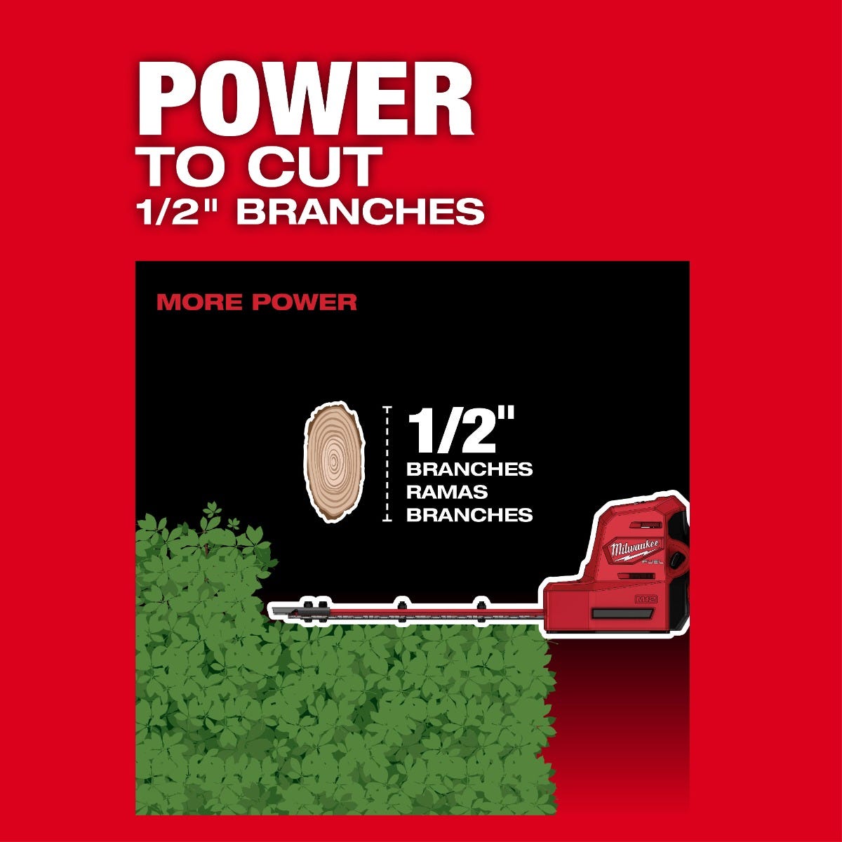 Milwaukee 2533-20 M12 FUEL 8" Hedge Trimmer, Tool Only
