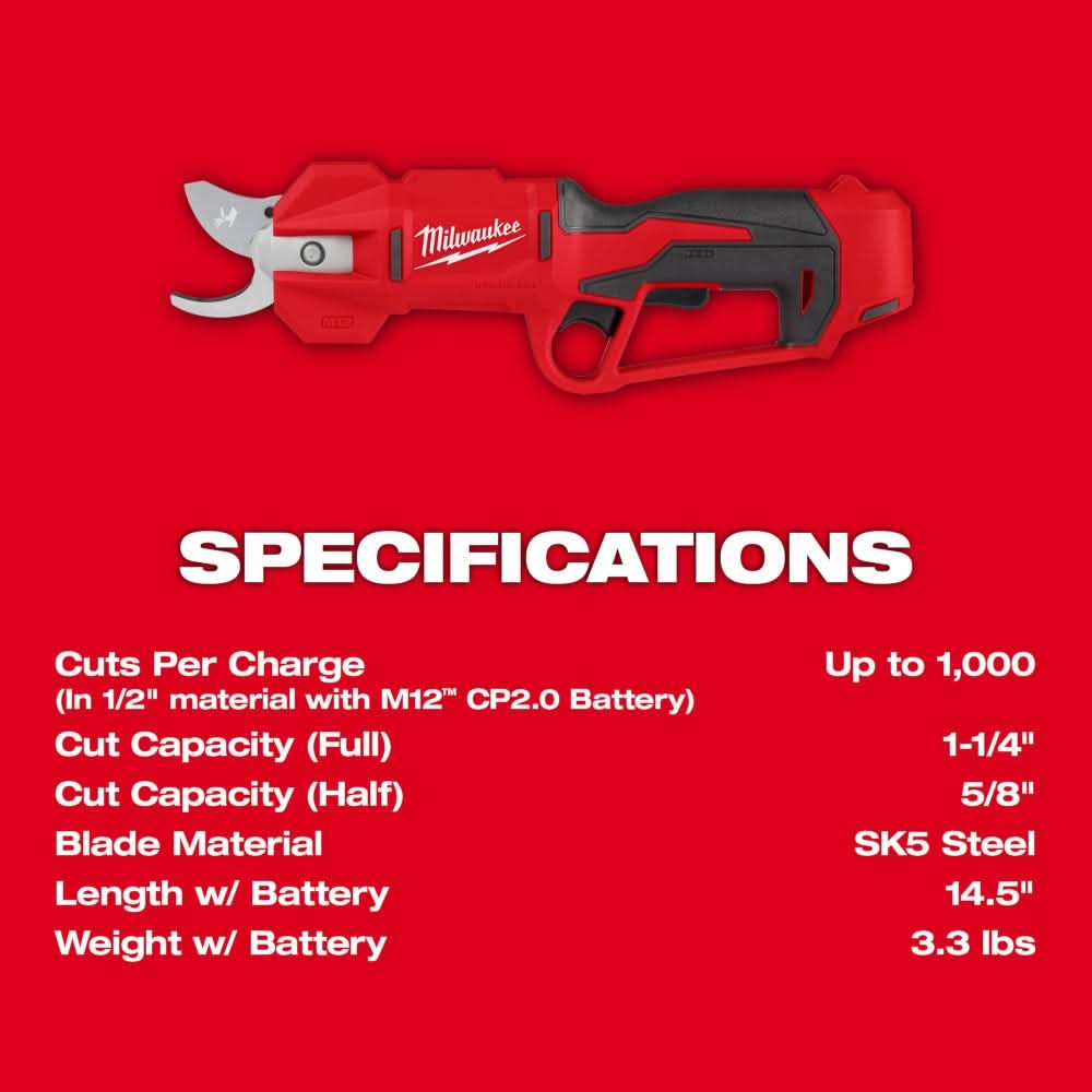 Milwaukee 2534-21 M12 Brushless Pruning Shears Kit – Tool Nut