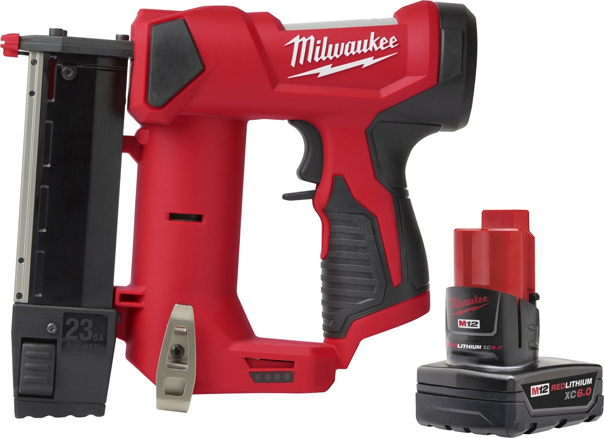 Milwaukee 2540-20 M12 Cordless 23-Gauge Pin Nailer 6.0Ah Kit