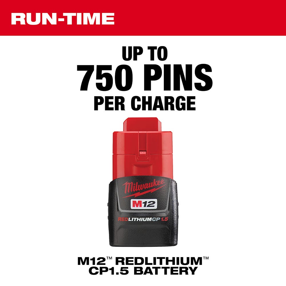 Milwaukee 2540-20 M12 Cordless 23-Gauge Pin Nailer, Tool Only