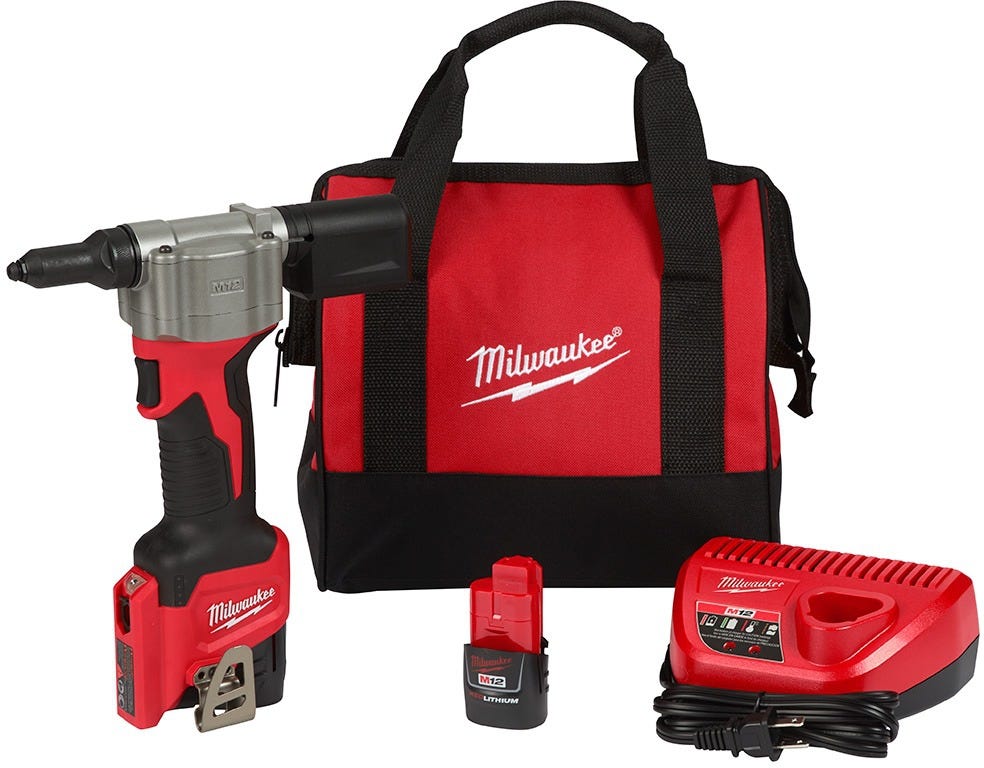 Milwaukee 2550-22 M12 Cordless Pop Rivet Tool 1.5AH Kit