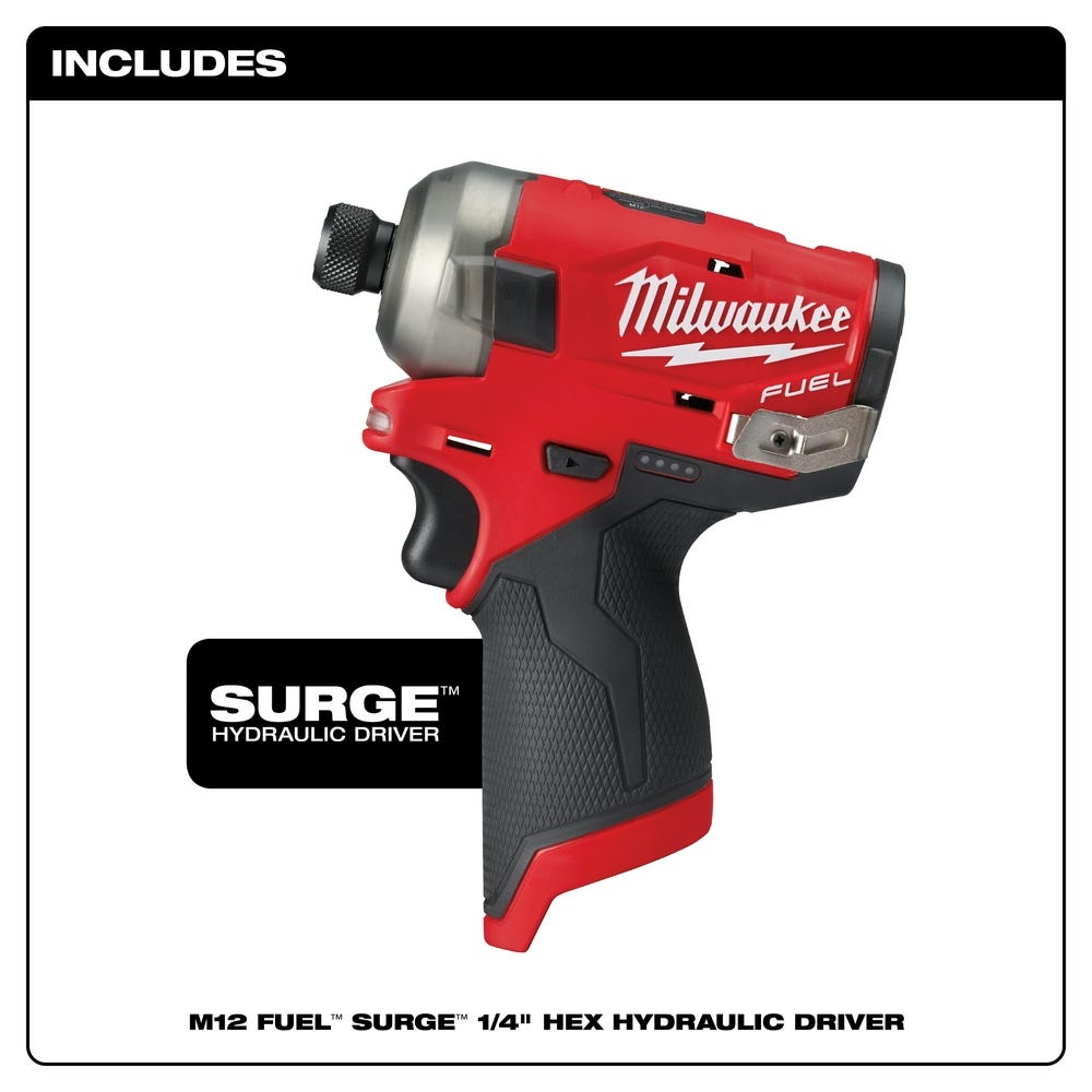 Milwaukee 2551-20 M12 FUEL SURGE 1/4" Hex Hydraulic Impact Driver, Tool Only