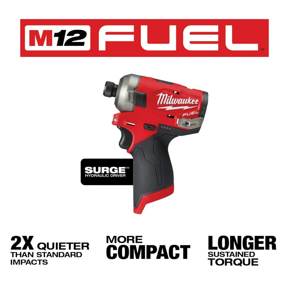 Milwaukee 2551-20 M12 FUEL SURGE 1/4" Hex Hydraulic Impact Driver, Tool Only
