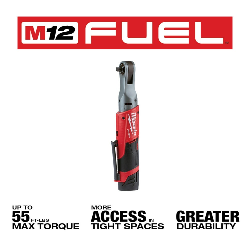 Milwaukee 2557-22 M12 Fuel 3/8" Ratchet Kit