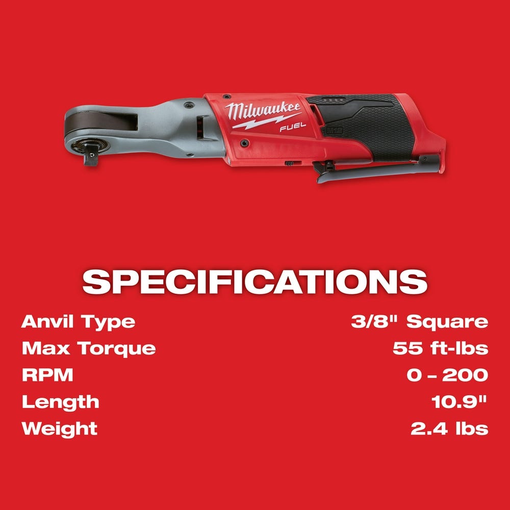 Milwaukee 2557-22 M12 Fuel 3/8" Ratchet Kit