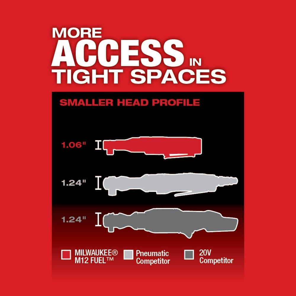 Milwaukee 2558-20 M12 Fuel 1/2" Ratchet, Tool Only