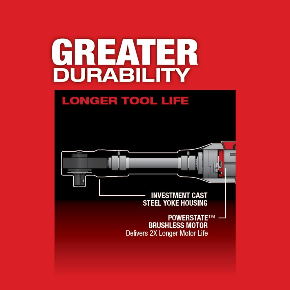 Milwaukee 2560-20 M12 FUEL 3/8" Extended Reach Ratchet, Tool Only