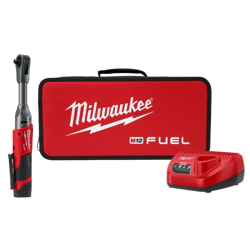 Milwaukee 2560-21 M12 FUEL 3/8-Inch Extended Reach Ratchet 2.0Ah Kit