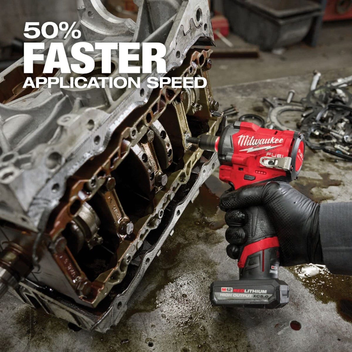 Milwaukee 2562-21 M12 FUEL Stubby 3/8 in. Impact Wrench 5.0Ah Kit