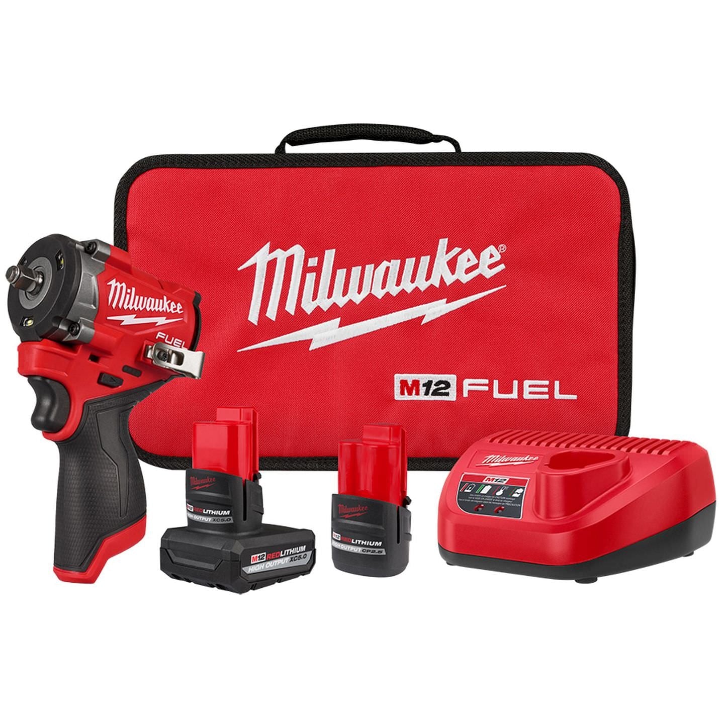 Milwaukee 2562-22 M12 FUEL Stubby 3/8 in. Impact Wrench 5.0Ah Kit