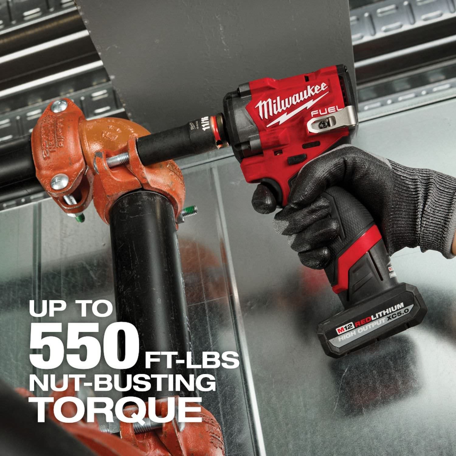 Milwaukee 2563P-20 M12 FUEL Stubby 1/2 in. Impact Wrench w/ Pin Detent, Tool Only