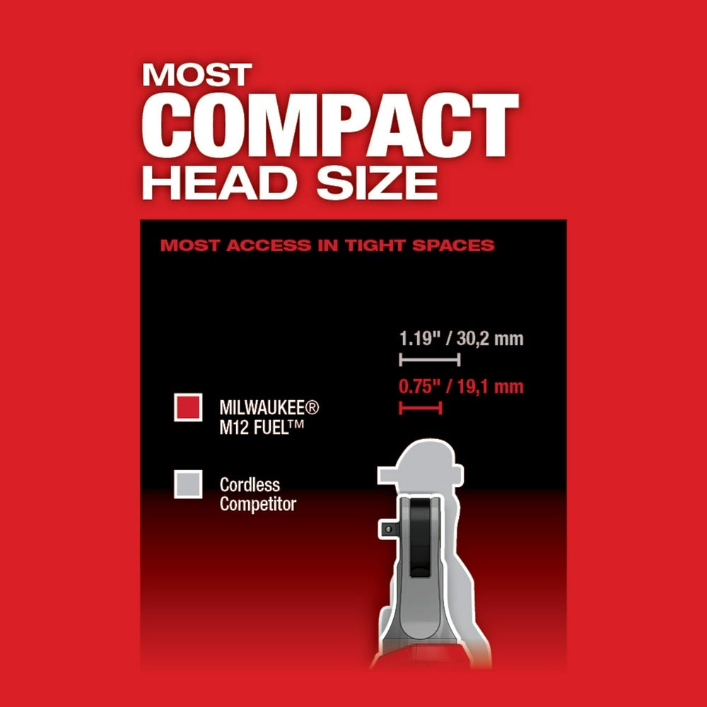Milwaukee 2566-20 M12 FUEL 1/4-Inch High Speed Ratchet