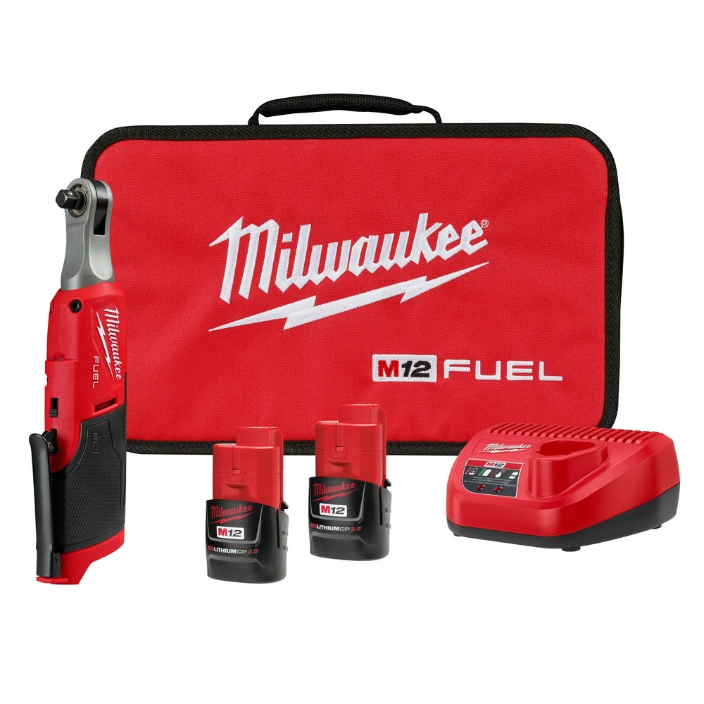 Milwaukee 2567-22 M12 FUEL 3/8-Inch High Speed Ratchet 2.0Ah Kit