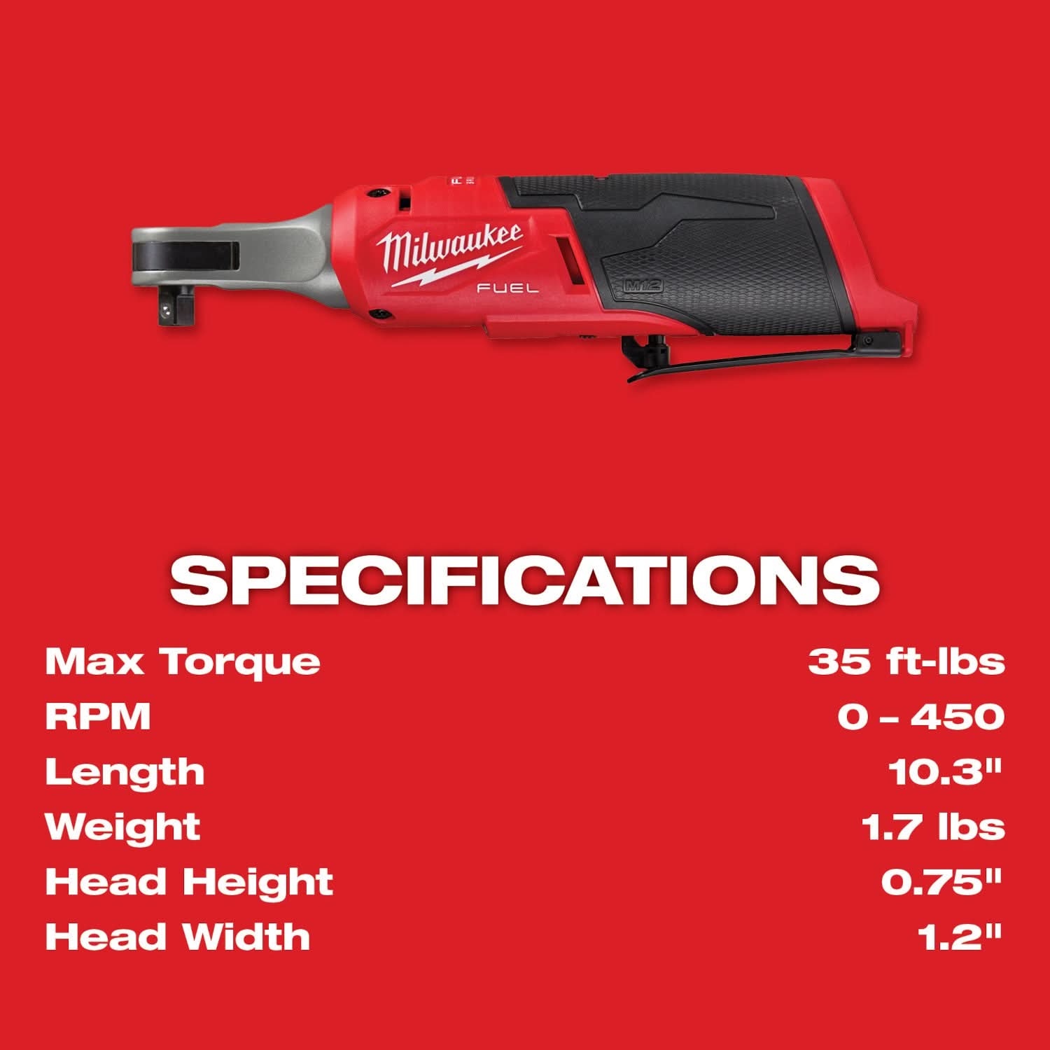 Milwaukee 3890-22 M18 FUEL Impact Wrench & M12 FUEL Ratchet  2-Tool Combo Kit