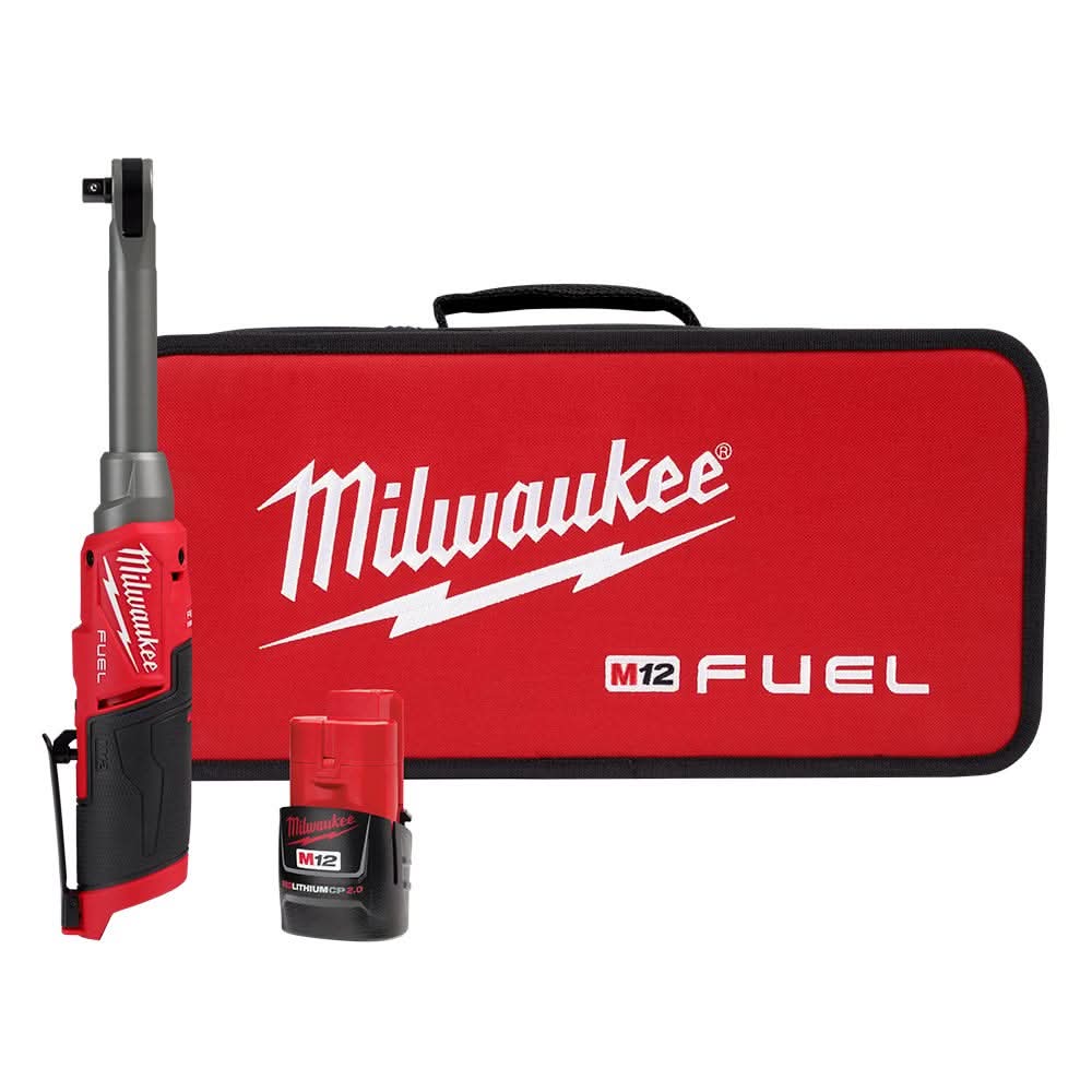 Milwaukee 2569-21-PROMO 48-11-2450 Milwaukee M12 FUEL 3/8" Extended Reach High Speed Ratchet Kit w/Milwaukee 48-11-2450 M12 REDLITHIUM HIGH OUTPUT XC5.0 Battery Pack