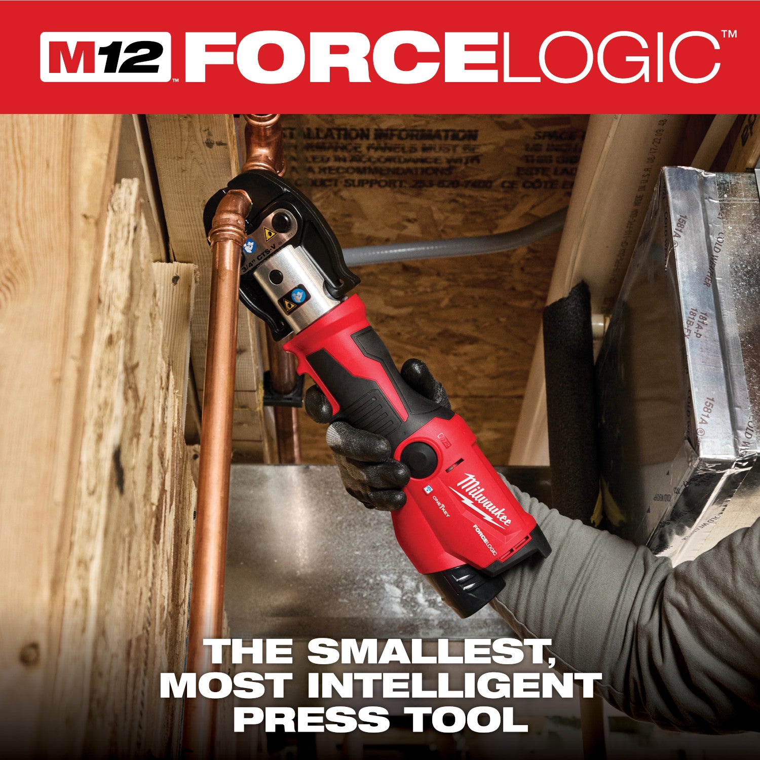 Milwaukee 2573-20 M12 FORCE LOGIC Press Tool Kit w/ ONE-KEY
